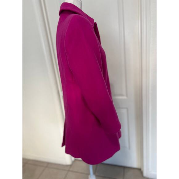Vintage 90s y2k Levine Classics 2P Women Barbie core pink wool coat 1050 - Picture 2 of 8